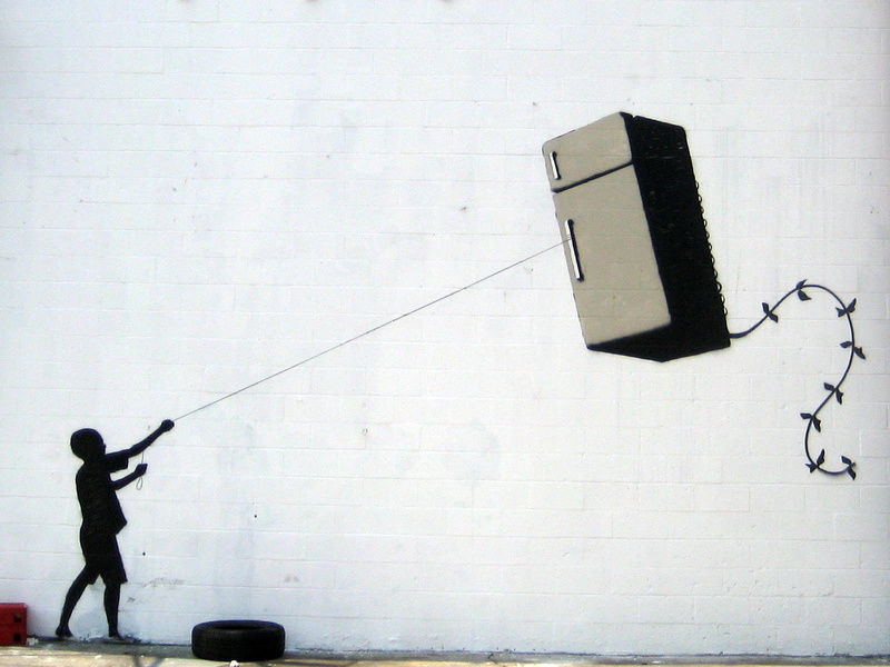 Graffiti, 720P, Fridge Kite, Banksy
