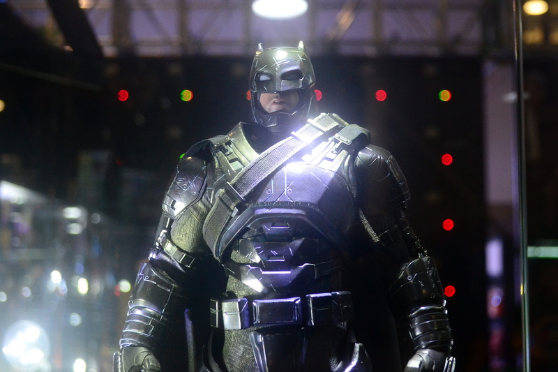 hero, black, looking at camera, convention, waist up, obscured face, standing, batman, special forces, costume, illuminated, mask, 1080P, uniform