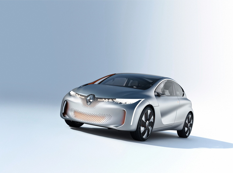 motor vehicle, transportation, metal, hybrid, mode of transportation, clean, Auto Expo 2016, Renault Eolab, car, studio shot, copy space, single object