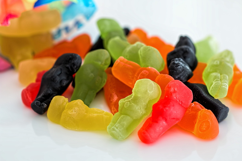 calories, indoors, temptation, red, gum babies, healthy eating, still life, no people, assortment, flavored, handful, sugar, photo, large group of objects