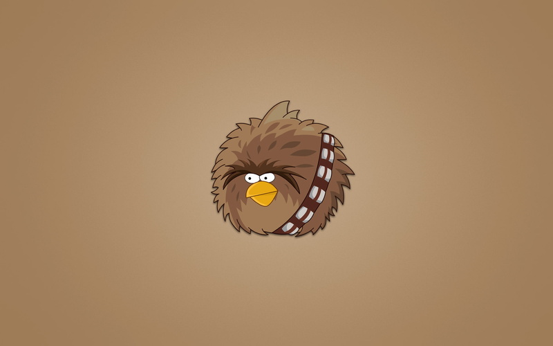 1080P, star wars, hairy, minimalism, bird, Chewey, Chewie, Chewbacca, Angry Birds