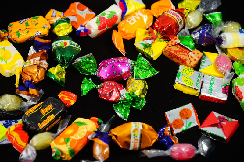 full frame, candy, confectionery, for sale, sucking candies, mix, color, high angle view, chewy candy, indoors, creativity, sweet food, 5K, colorful, abundance