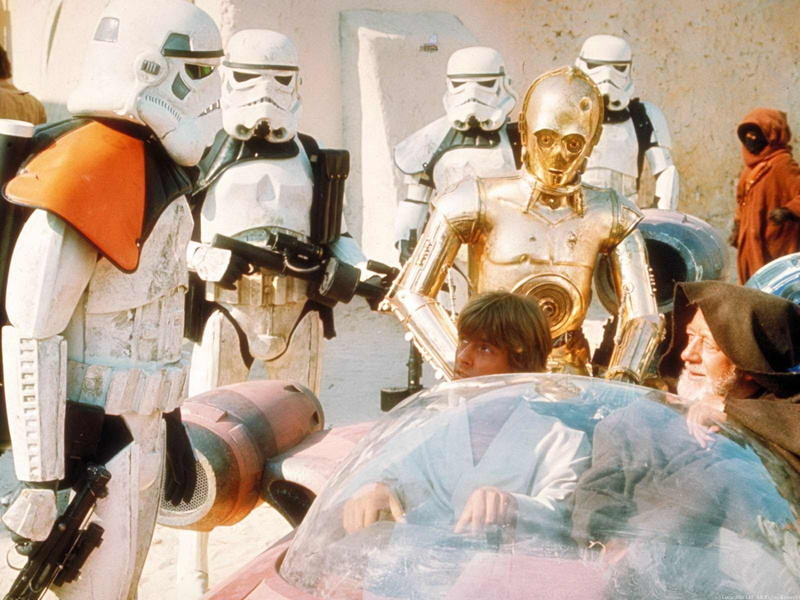 kenobi, wars, hamill, mark, star, obi wan, luke, stormtroopers, c3po, 720P, skywalker