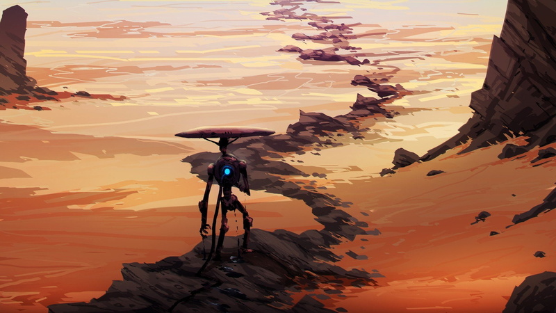 art, px, cars, 1080P, hd, desert, digital art, x, digital, Robot, 1920x1080 px, chevrolet