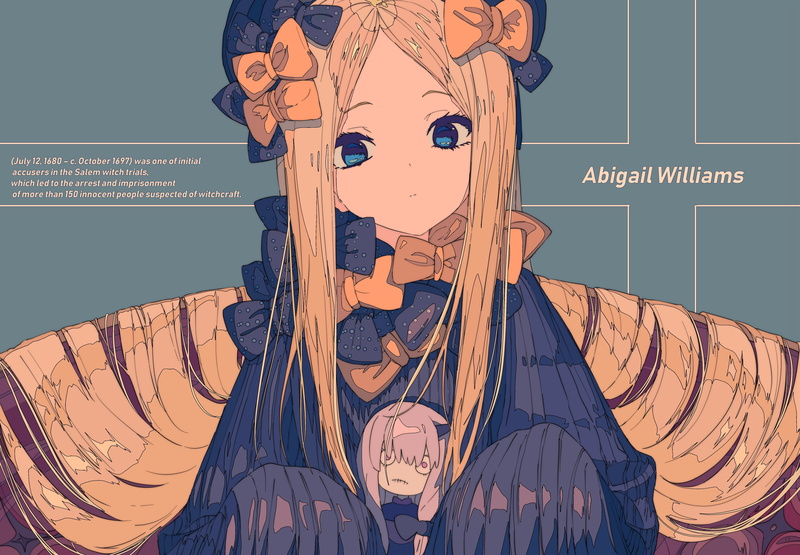 young adult, indoors, Anime, headshot, one person, waist up, fate grand order, 5K, abigail williams, art and craft, foreigner, human representation, looking at camera