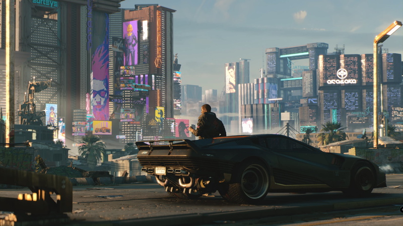 architecture, mode of transportation, city life, sky, built structure, cityscape, motor vehicle, pc games, cyberpunk 2077, lifestyles, building exterior
