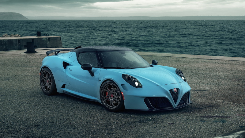 Sport Car, Blue Car, Alfa Romeo, Car, Pogea Racing Zeus, Race Car, Alfa Romeo 4C, Alfa Romeo 4C Zeus, 4K, Tuning