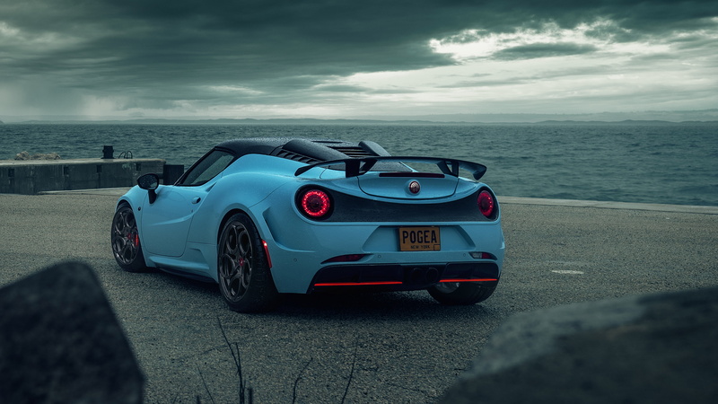 Tuning, 4K, Car, Alfa Romeo 4C, Alfa Romeo 4C Zeus, Blue Car, Race Car, Sport Car, Pogea Racing Zeus, Alfa Romeo
