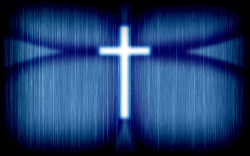 Religious, Christian, white, Cross, Blue, 1080P