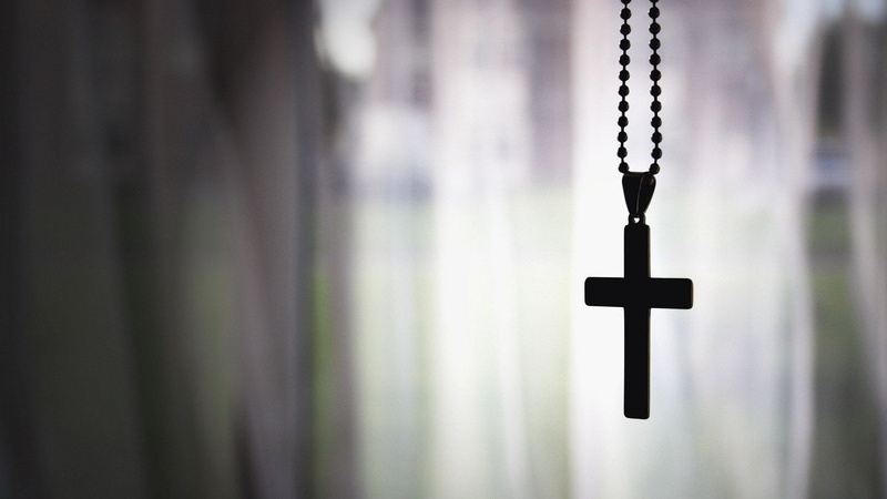 necklace, 1080P, Cross, Religious, pendant, black