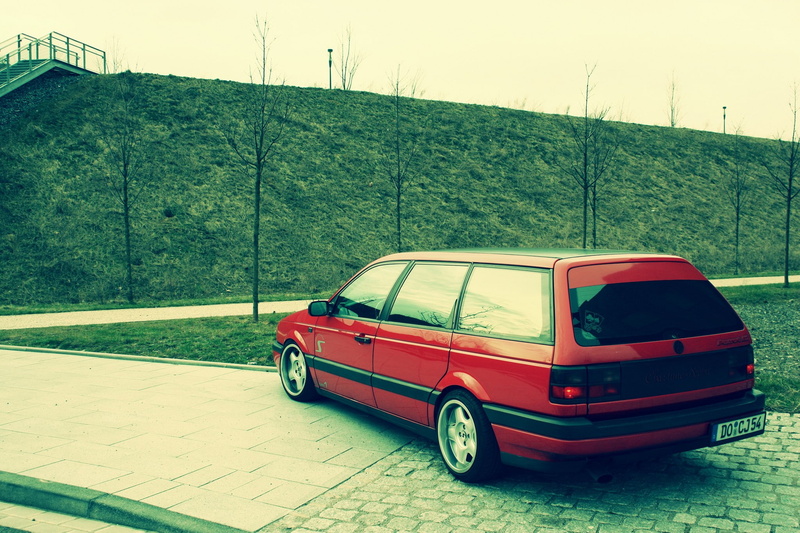 red cars, outdoors, Stance, car, 1080P, vehicle, passat