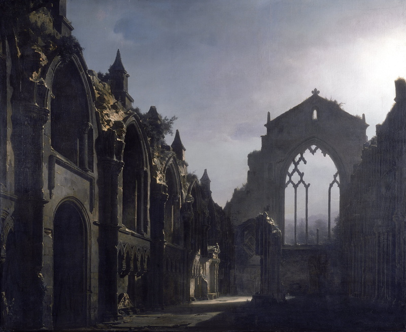 no people, arch, cloud - sky, painting, belief, ruined, outdoors, religion, church, history, abbey, place of worship, sky, architectural column, the past
