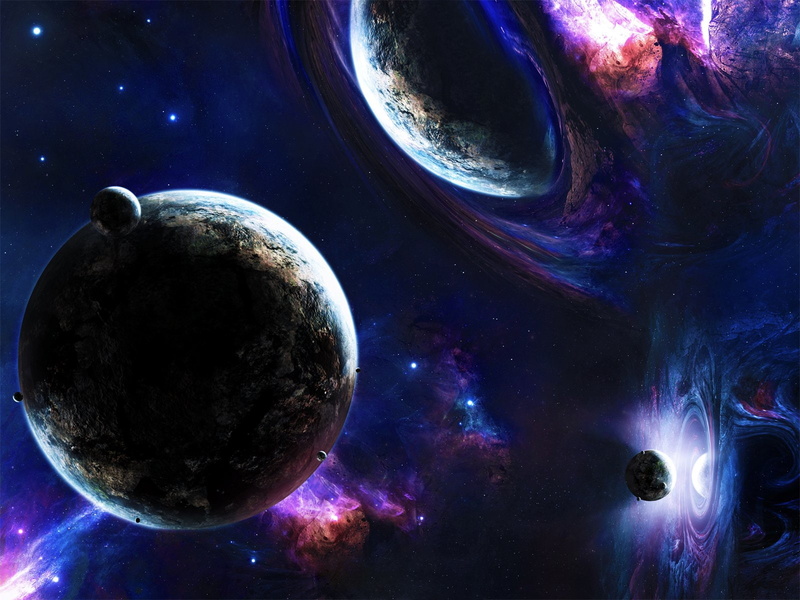 Star, Black Hole, Planet, Sci Fi, 720P, Moon, Space, Planets
