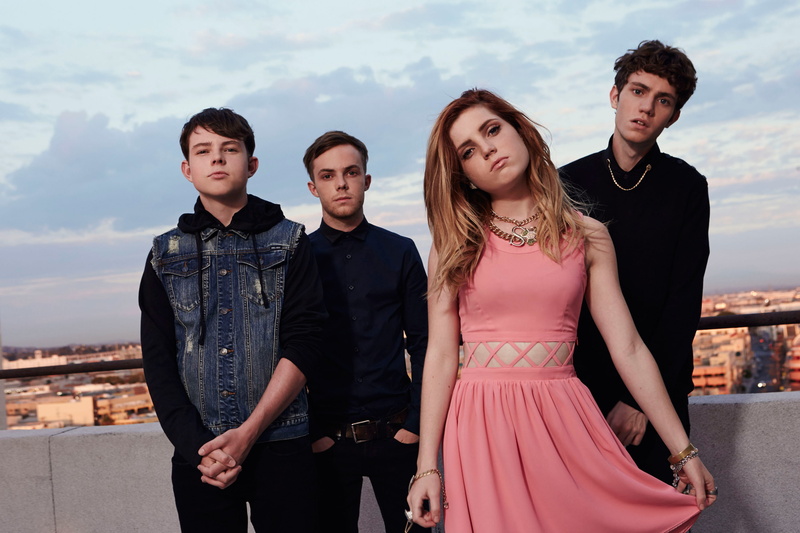 Sydney Sierota, clothing, togetherness, three quarter length, young men, women, young women, music group, dress, cloud - sky, teenager, brothers, hit, hairstyle