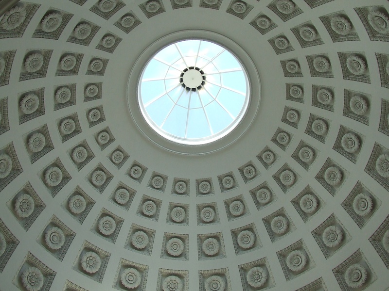 day, architecture, tomb, shape, geometric shape, architecture and art, light, ceiling, funeral chapel, backgrounds, low angle view, circle, window, blanket
