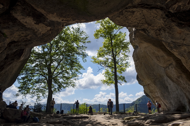 group of people, goal, rock, incidental people, scenics - nature, light, saxony, plant, day, outdoors, saxon-switzerland, ray of hope, cowshed, opening