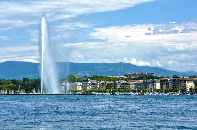 famous Place, powerful, mountain, scenics - nature, landscape, source, environment, monument, european, nature, motion, geneva, sea, city, architecture