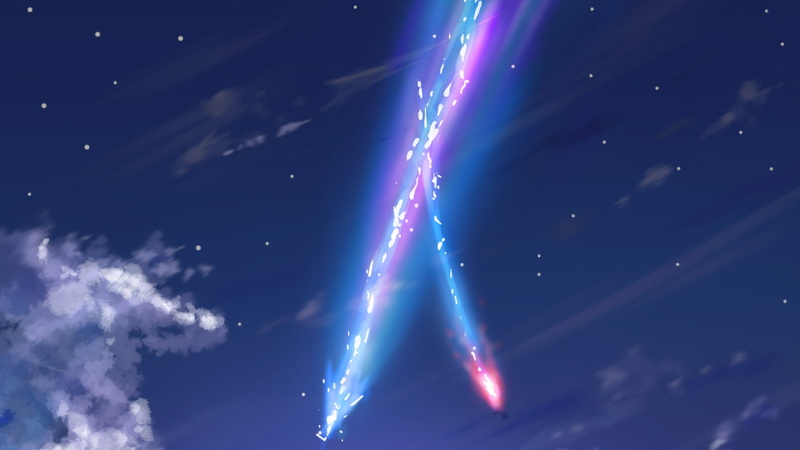 kimi no na wa, light - natural phenomenon, nightlife, arts culture and entertainment, night, storm, clouds, lightning, nature, illuminated, no people, power
