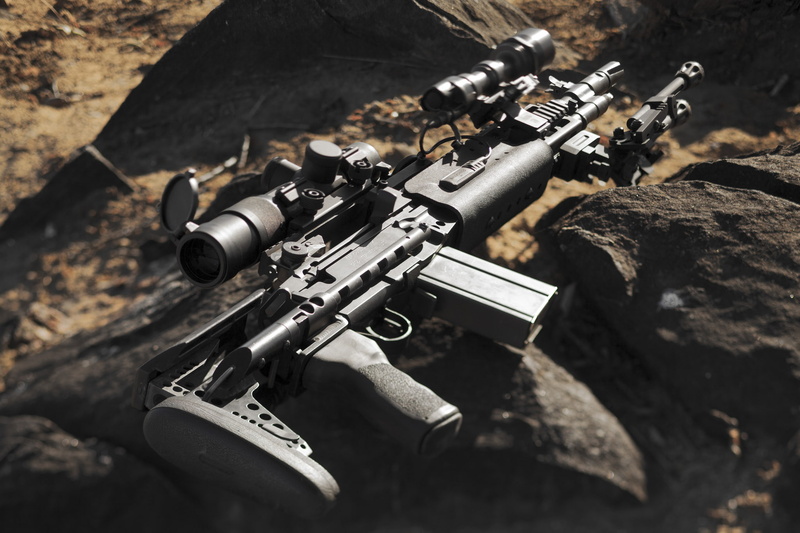 M1A, weapons, rifle, 1080P, semi-automatic, stones
