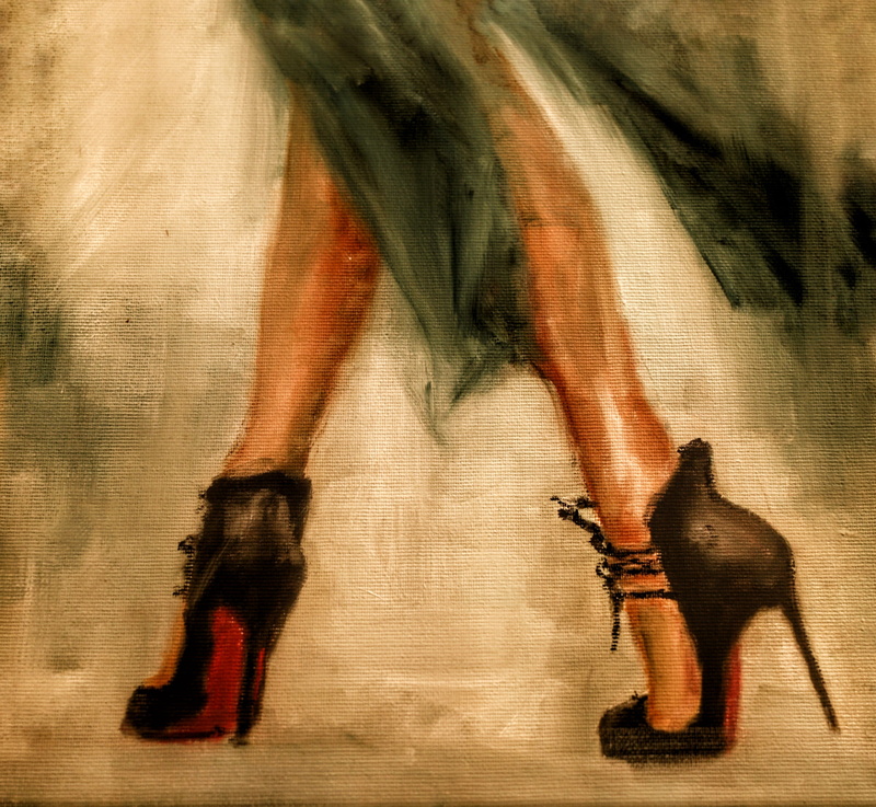 mammal, black, shoes, human limb, human foot, domestic, elegance, low section, 2K, woman, flooring, heels, lady, adult, indoors, art, human leg, barefoot