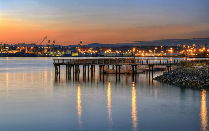 beauty in nature, illuminated, building exterior, sunset, fishing, seattle, connection, seacrest, scenics - nature, hd, washington, ultra, laptop
