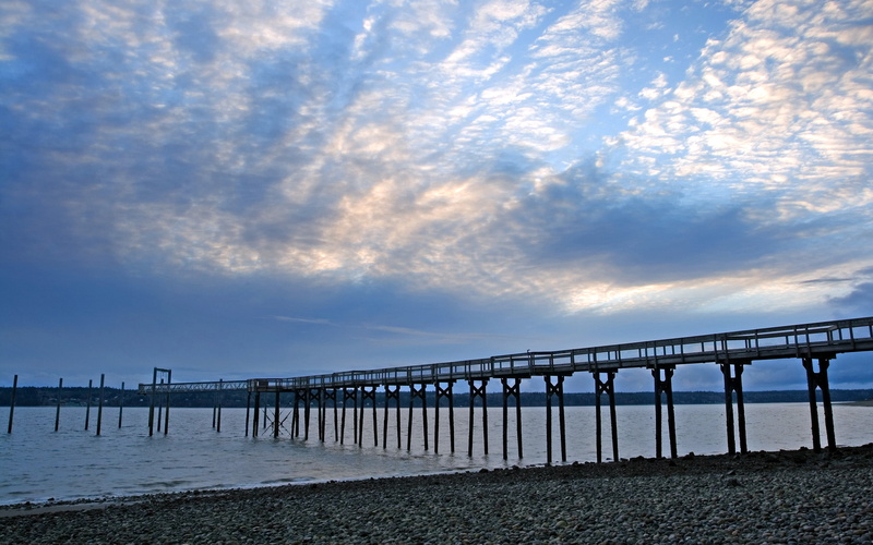 joemmabeach, blue, joemma, ocean, seascape, pier, gigharborwashington, sky, 2K, clouds, beach, photography, washington, canon, canonrebelxti, water
