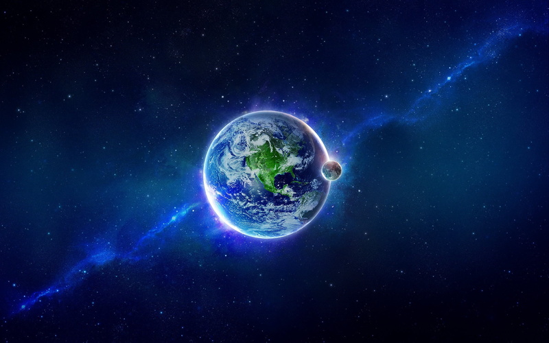 nature, abstract, backgrounds, 2K, sphere, space, astronomy, nebula, illuminated, astrology, satellite View, glowing, the moon, environment, cloud - Sky