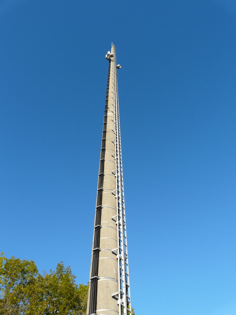 reinforced concrete, low angle view, blue, Radio Tower, outdoors, telecommunications, telephone pole, transmitter, travel, tower, transmission, built structure