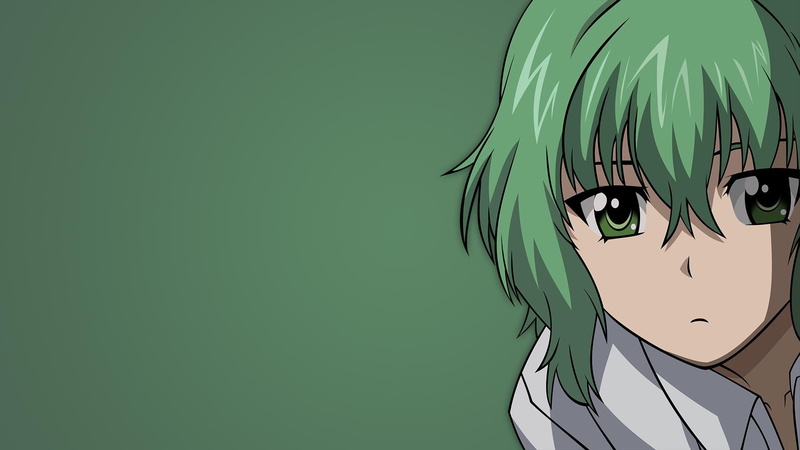 anime girls, haired, ichiban ushiro no daimaou, daimaou, anime, green background, 1080P, girls, ushiro, illustration, korone, man, green, background, ichiban