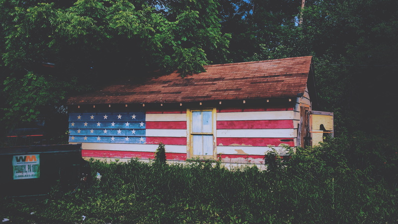 no people, day, beauty in nature, grass, cabin, 4K, flag, beehive, bee, building, animals in the wild, house, building exterior, wooden, outdoors, architecture