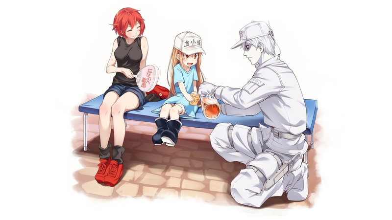 1080P, Platelet (Cells at Work!), Anime, Cells at Work!, AE3803 (Cells at Work), U-1146 (Cells At Work!)
