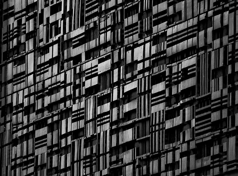 Sunset, cladding, Public, Rusted, mannheim, pattern, low angle view, backgrounds, modern, repetition, city, Shadow, Black and White, office building exterior