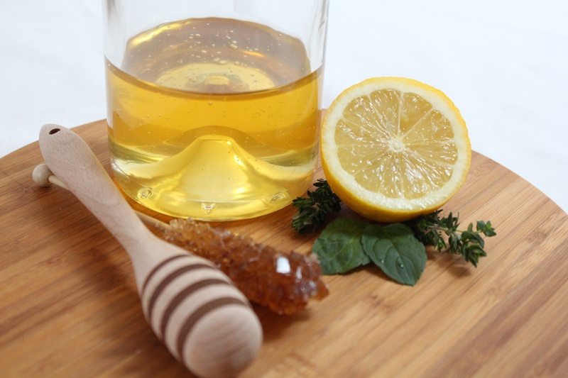 dipper, wood - material, herb, citrus fruit, food, wellbeing, still life, slice, drink, beside, table, fruit, glass, 5K, lemon, honey, indoors, mint, food and drink