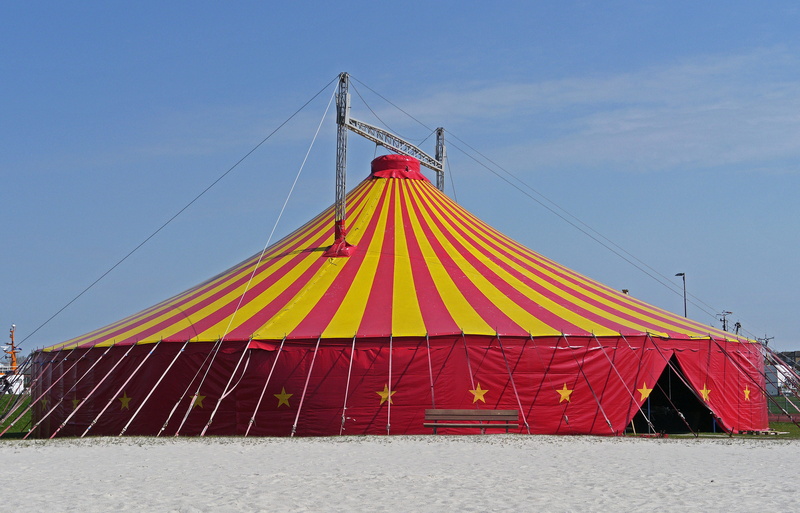 ring, tent, built structure, hanging, anchor, day, low angle view, rope, cloud - sky, bracing, circus tent, no people, beach, 4K, north sea coast, land