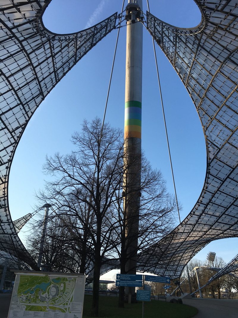 tower, expression, spring, tall - high, transportation, olympic roof in munich, building exterior, tourism, urban, opening, form, 4K, built structure