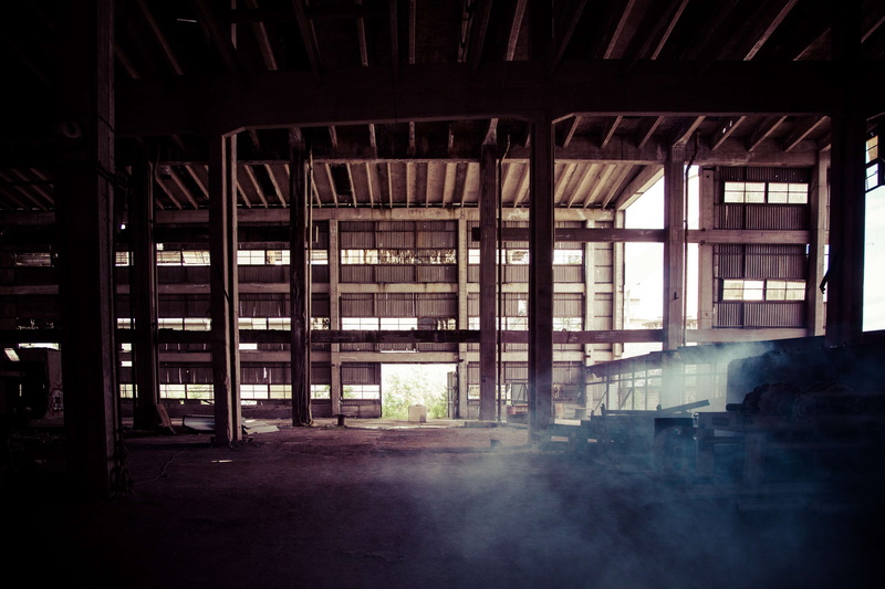 industrial, ceiling, no people, dirty, obsolete, window, built structure, absence, shadow, weathered, rusty, dark, steel, architecture, daylight, grungy
