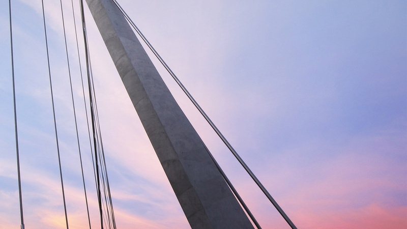 urban, sail, pier, office building exterior, line, support, sea, nature, structure, cloud - sky, tourism, construction, low angle view, office, cloud, bridge - man made structure