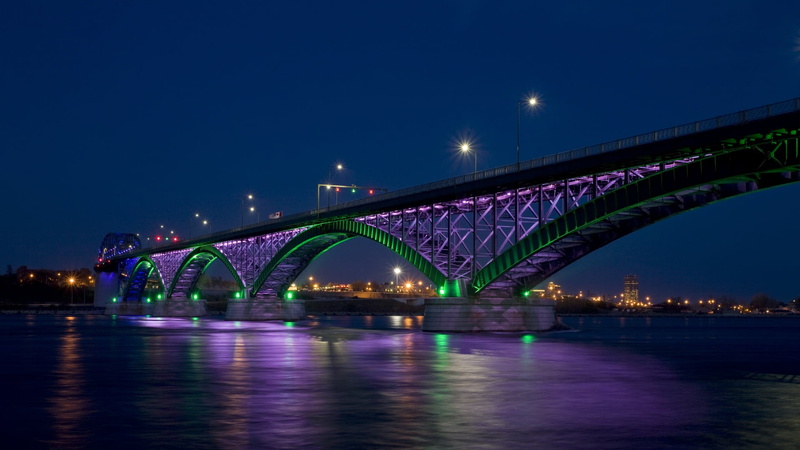 cityscape, illuminated, tower, transportation, engineering, urban, steel, connection, bridge - man made structure, light, sky, nature, pier, landmark, architecture