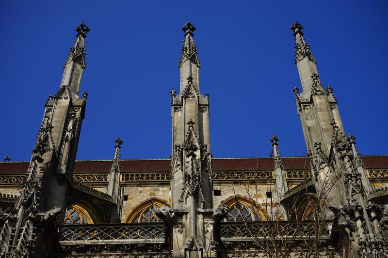 no people, münster, day, low angle view, travel destinations, history, window, Support, cathedral, outdoors, place of worship, politics, travel, sky, Aisle