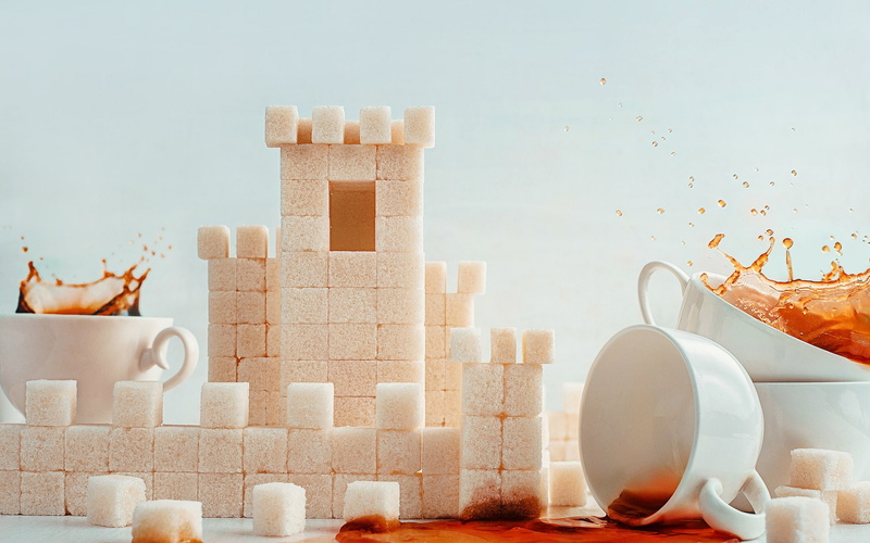 coffee, cubes, cups, lot, sugar cubes, 1080P, coffee cups, sugar