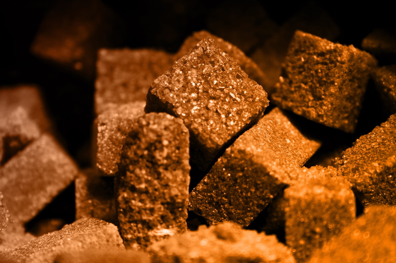 freshness, food, still life, black background, sugar, sugar cube, 5K, brown sugar, stack, sweet food, crystal, studio shot, sweet, cane, raw, full frame