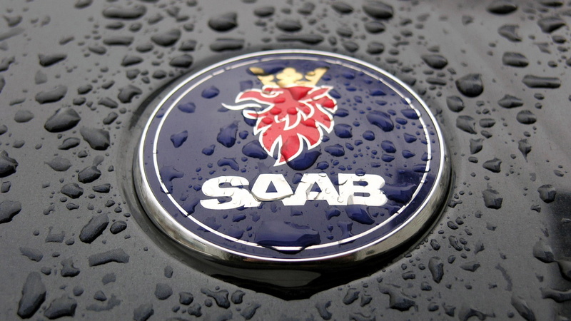 raindrops, black, red, logo, swedish, saab, blue, rain, lion, shiny, hd, wet, 1080P