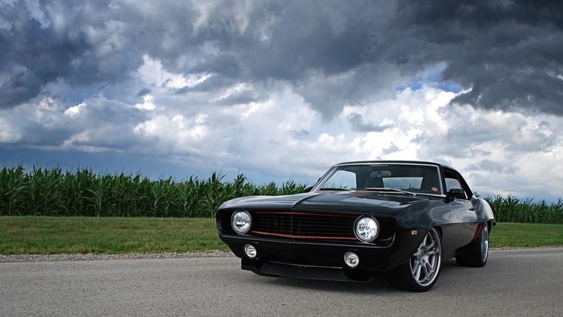 black cars, classic, hd, muscle, Chevrolet Camaro SS, classic cars, ss, black, cars, muscle cars, 1080P, chevrolet, camaro, art