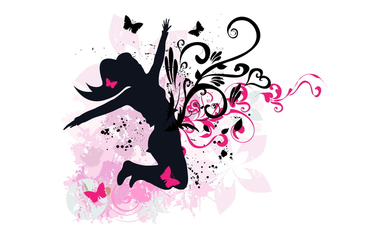 girl, 1080P, vector and design, jumping, vector