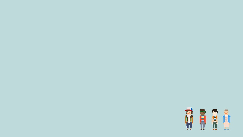 simple, 1080P, pixel art, minimalism, Stranger Things, simple background