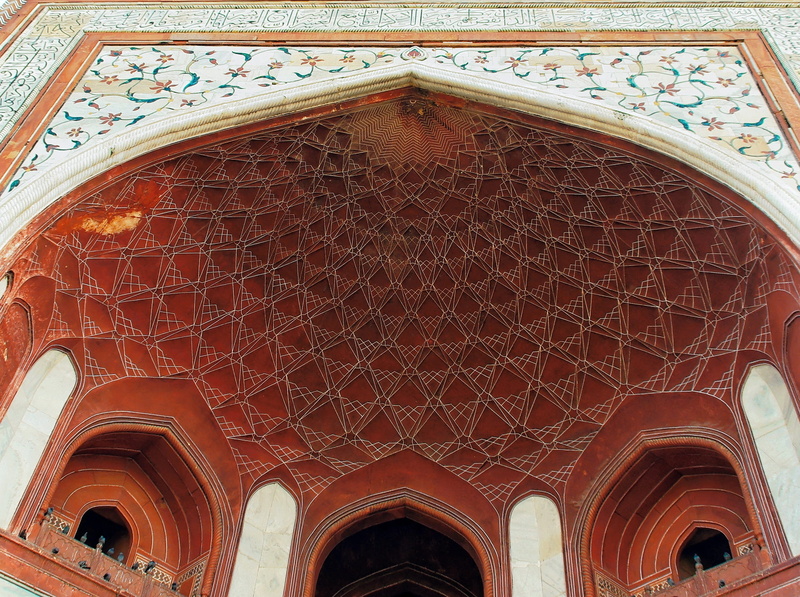 architecture, pattern, outdoors, Marble, arch, ceiling, Mosque, architectural column, 2K, low angle view, Arabesques, Porch, design, building exterior