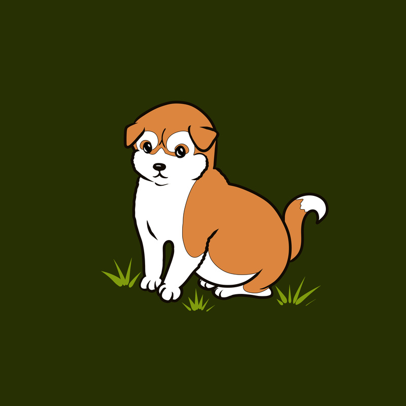 one animal, cute, mammal, humor, akita, animal wildlife, emotion, 4K, green color, dog, childhood, animal body part, fun, fear, small, nature, vertebrate