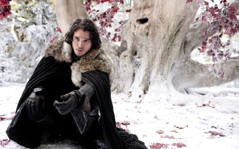 jon, brown, black, men, game, game of thrones, tv shows, winter, thrones, coat, jon snow, 1080P, 1920x1200, snow, s