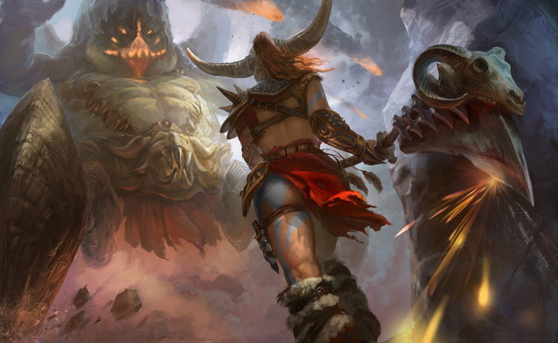 nature, girl, Diablo 3, outdoors, weapons, gray, Barbarian, fiction, art, representation, the game, festival, arts culture and entertainment, male likeness
