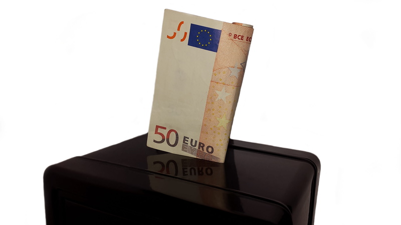 still life, bank note, close, Piggy Bank, credit institution, Finance, text, medium, 4K, save money, gift, two objects, prosperity, sign, cut out, no people